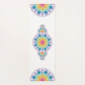 Rainbow Floral Fountain Sierstip Mandala Yogamat (Achterkant)