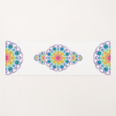 Rainbow Floral Fountain Sierstip Mandala Yogamat (Voorkant (horizontaal))