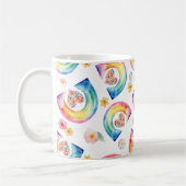 Rainbow Floral Heart Mok – Bright Waterverf Gift (Links)