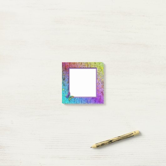 [Rainbow Floral Lijst] Abstract met vlinder Post-it® Notes (Op bureau)