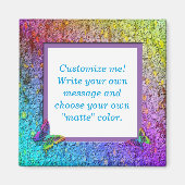 [Rainbow Floral Lijst] Abstract met vlinders Magneet (Voorkant)