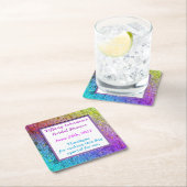 [Rainbow Floral Lijst] Abstracte bloemen Kartonnen Onderzetters (Insitu)