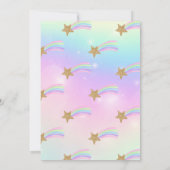 Rainbow Floral Magical Unicorn Girls Birthday Kaart (Achterkant)