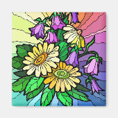 Rainbow Floral Magneet (Voorkant)