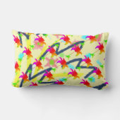 Rainbow Floral Pattern Kussen (Achterkant)