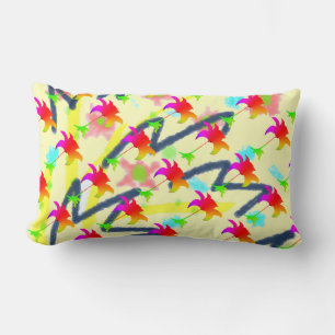 Rainbow Floral Pattern Kussen