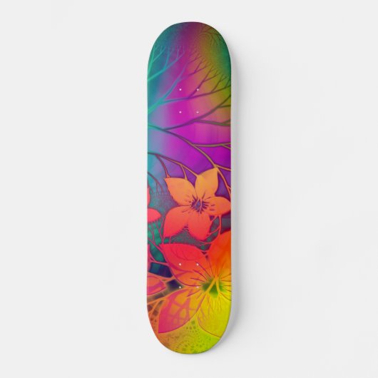 Rainbow Floral Persoonlijk Skateboard (Voorkant)