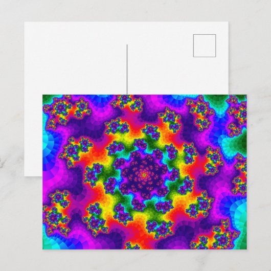 Rainbow Floral Sprinkles Briefkaart (Voorkant / Achterkant)