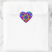 Rainbow Floral Sprinkles Hart Sticker (Tas)