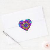 Rainbow Floral Sprinkles Hart Sticker (Envelop)