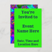 Rainbow Floral Sprinkles Kaart (Voorkant / Achterkant)