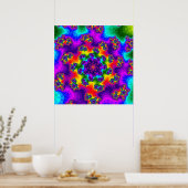 Rainbow Floral Sprinkles Poster (Keuken)