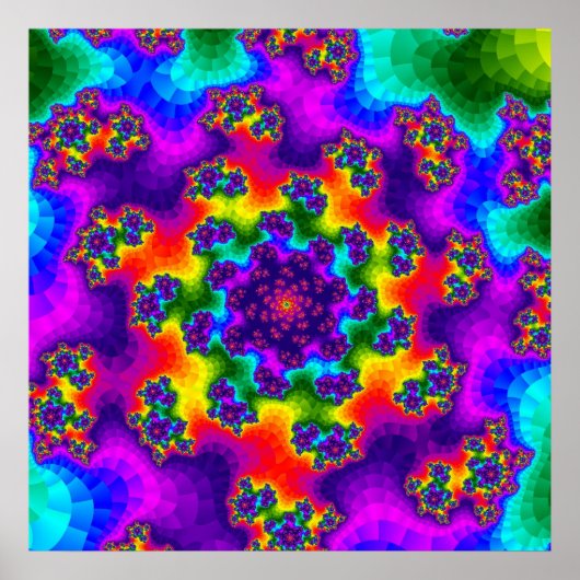 Rainbow Floral Sprinkles Poster (Voorkant)