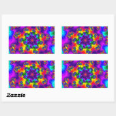 Rainbow Floral Sprinkles Rechthoekige Sticker (Vel)