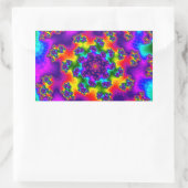 Rainbow Floral Sprinkles Rechthoekige Sticker (Tas)