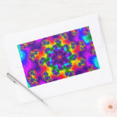 Rainbow Floral Sprinkles Rechthoekige Sticker (Envelop)