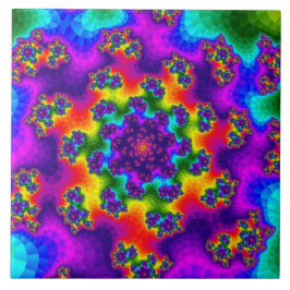 Rainbow Floral Sprinkles Tegeltje