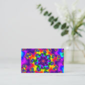 Rainbow Floral Sprinkles Visitekaartje (Staand voorkant)