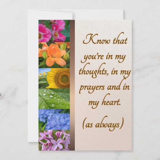 Rainbow floral sympathkaart feestdagenkaart (Voorkant)