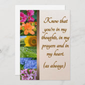 Rainbow floral sympathkaart feestdagenkaart (Voorkant / Achterkant)