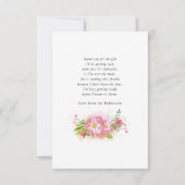 Rainbow Floral Unicorn Baby shower Bedankkaart (Achterkant)