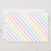 Rainbow Floral Unicorn verjaardagsfeestje uitnodig Kaart (Achterkant)