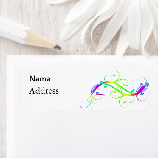 Rainbow Flourish Etiket (Insitu)