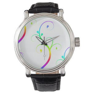 Rainbow Flourish Horloge