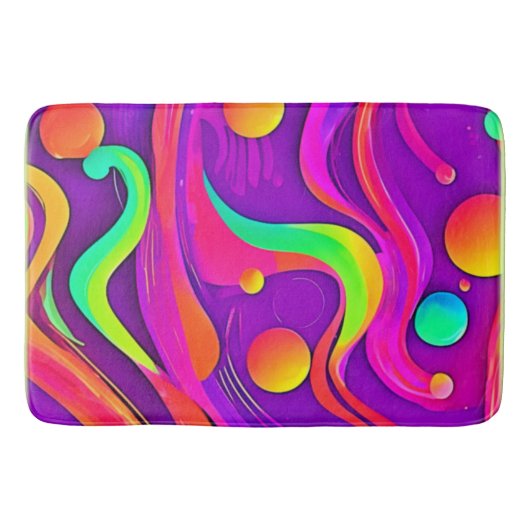 Rainbow Flow: Abstract plezier Badmat (Voorkant)