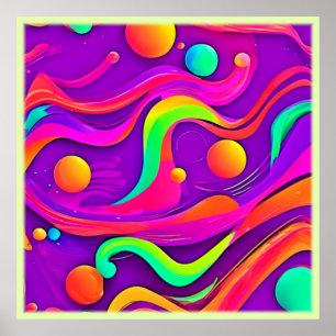 Rainbow Flow: Abstract plezier Poster
