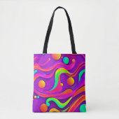 Rainbow Flow: Abstract plezier Tote Bag (Voorkant)