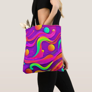 Rainbow Flow: Abstract plezier Tote Bag