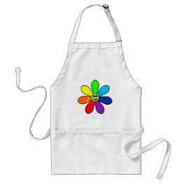 Rainbow Flower Apron Standaard Schort