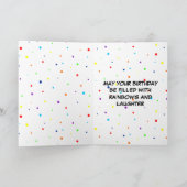 Rainbow Flower Birthday-kaart Kaart (Binnen)