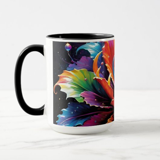 Rainbow Flower Coffee Mok (Links)