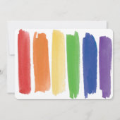 Rainbow FLOWER GAY Lesbian Wedding Kaart (Achterkant)