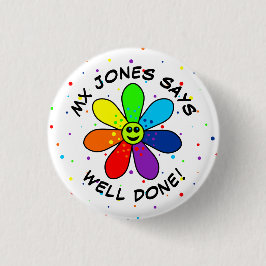 Rainbow Flower Goed Gereed Button