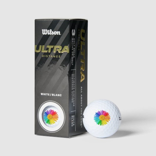 Rainbow Flower Golf Ball Golfballen (Verpakking)