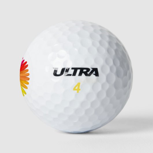 Rainbow Flower Golf Ball Golfballen (Logo)