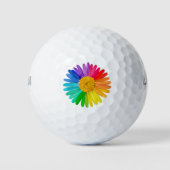 Rainbow Flower Golf Ball Golfballen (Voorkant)