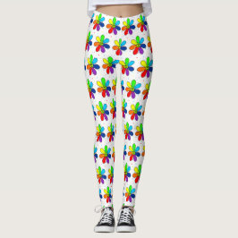 Rainbow Flower Leggings