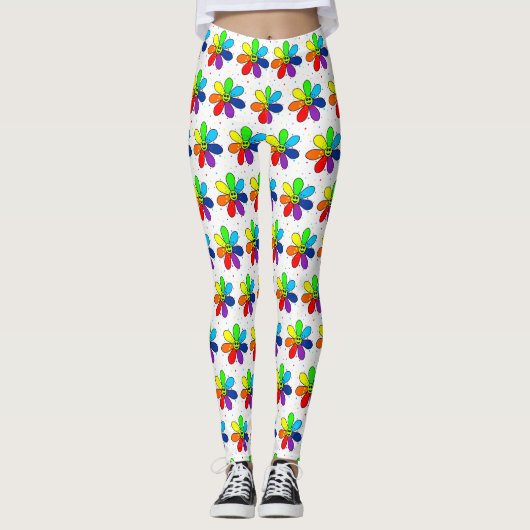 Rainbow Flower Leggings (Voorkant)