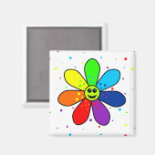 Rainbow Flower Magnet (Voorkant / Achterkant)
