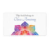 Rainbow Flower Mandala Book behoort tot Etiket (Voorkant)