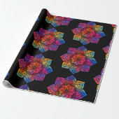 Rainbow Flower Mandala Cadeaupapier (Uitgerold)