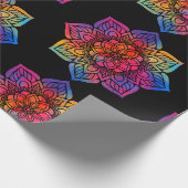 Rainbow Flower Mandala Cadeaupapier (Hoek)