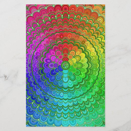 Rainbow Flower Mandala Flyer (Achterkant)