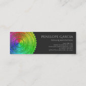 Rainbow Flower Mandala Mini Visitekaartje (Achterkant)