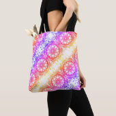 Rainbow Flower Mandala Pattern 3 Tote Bag (Dichtbij)