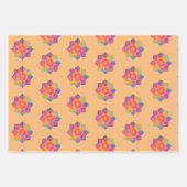 Rainbow Flower Mandala Pattern Trio Inpakpapier Vel (Voorkant 2)